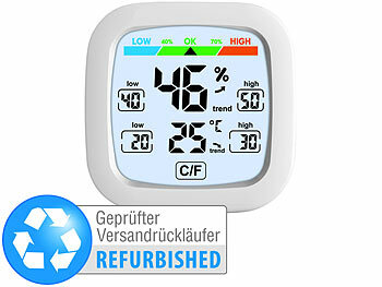 infactory Digitales Hygrometer und Thermometer, Versandrückläufer