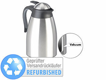 Vakuum-Kaffeekanne: Rosenstein & Söhne Doppelwandige Edelstahl-Vakuum-Isolierkanne, Versandrückläufer