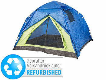 Automatik-Campingzelt: Semptec Automatik-Kuppelzelt für 4 Personen, Versandrückläufer
