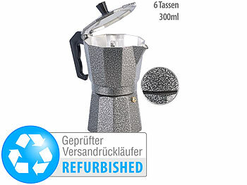 Espresso-Kaffeekanne: Cucina di Modena Espresso-Kocher in Hammerschlag-Optik, Versandrückläufer