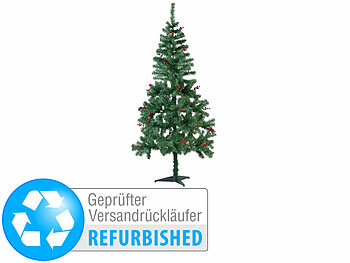 Künstlicher Baum: infactory Weihnachtsbaum mit roten Beeren, 180 cm, Versandrückläufer