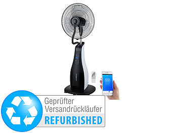App-Ventilator: Sichler Stand-Sprühnebel-Ventilator mit Oszillation, WLAN, Versandrückläufer