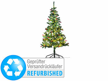 Weihnachtsdeko: infactory Weihnachtsbaum mit roten Beeren, 180 cm, Versandrückläufer