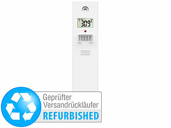 infactory Funk-Außensensor für Wetterstation FWS-1200,Versandrückläufer