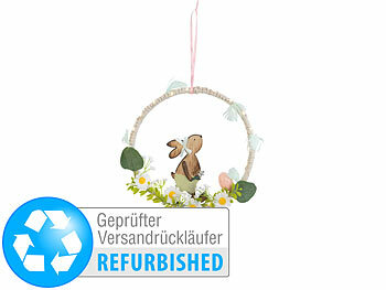 LED-Deko mit Timer: PEARL Oster-Fenster- & Tür-Deko mit Hase, Versandrückläufer