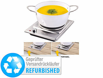 Rosenstein & Söhne Elektrische 2in1-Kochplatte, Versandrückläufer