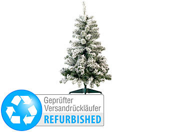 infactory Weihnachtsbaum im Schneedesign, 120 cm,199 PVC-Spitzen (refurbished)