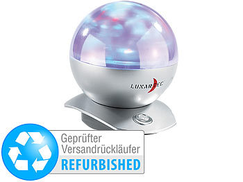 LED Projektor: Lunartec Laser-Kugel-Lampe mit Polarlicht-Effekten (Versandrückläufer)
