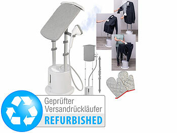 Bügelstation mit Tisch: Sichler 2in1-Mini-Bügelstation und Dampfglätter, Versandrückläufer