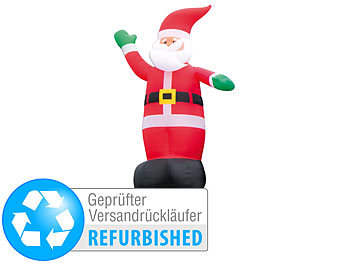 Riesen-Weihnachtsmann: infactory Selbstaufblasender XXL-Weihnachtsmann, 6 m (refurbished)