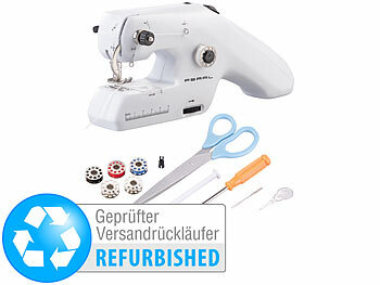 Mininähmaschine: PEARL Echte Mini-Handnähmaschine, Versandrückläufer 