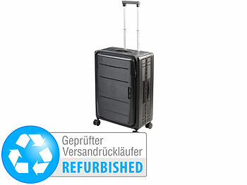 Reisetrolleys: Xcase Faltbarer 4-Rollen-Hartschalen-Koffer, TSA-Schloss, Versandrückläufer