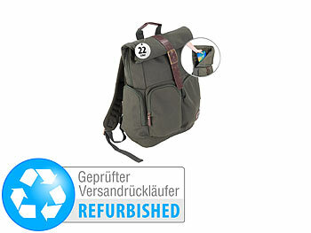 Xcase Rolltop-Business-Rucksack-großem Eck-Reißverschluss, Versandrückläufer
