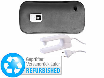 Wärmeflaschen klein: infactory Große elektrische Samt-Wärmflasche, Display, Versandrückläufer