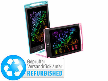 Schreibtafel Digital: infactory 2er-Set LCD-Schreibtafeln für Kinder21,5 cm, Stift,Versandrückläufer