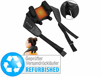 Shiatsu-Massage-Gerät: newgen medicals 6D-Shiatsu-Nackenmassagegerät, 2.000-mAh-Akku, Versandrückläufer 