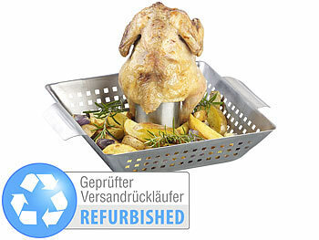 Rosenstein & Söhne BBQ-Hähnchen-Griller mit Aroma-Behälter Versandrückläufer