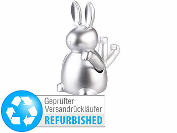 Dekohase: infactory Winke-Hase mit 20 cm Höhe, Batteriebetrieb, Versandrückläufer