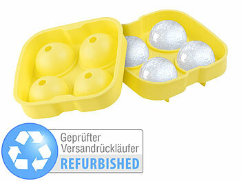 Eiskugelformen Silikon: infactory Silikon-Eiswürfelform "Ice Balls", Versandrückläufer