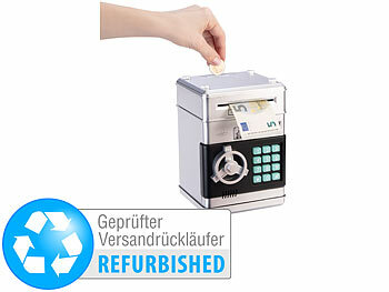 Spardose Jungen: infactory Elektrische Spardose für Kinder, in Tresor-Form, Versandrückläufer