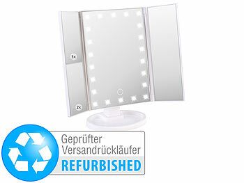 Sichler Beauty Falt-Schminkspiegel mit LED-Beleuchtung, Versandrückläufer 