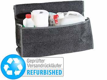 Lescars Autotasche: 2er Pack Anti-Rutsch-Kofferraumtasche mit  Klettbefestigung Large (Auto Kofferraumtasche)