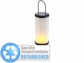 Lunartec Solar-LED-Laterne, Glas/Metall, Versandrückläufer 