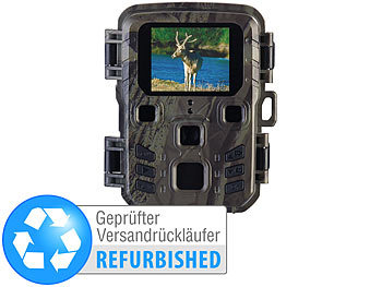 Wildkamera Überwachung: VisorTech Full-HD-Wildkamera mit PIR-Sensor, Nachtsicht, Versandrückläufer