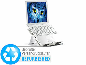 Laptophalterung: General Office Notebook-Ständer aus Aluminium, mit Drehteller (refurbished)