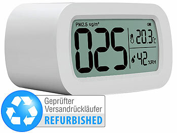 Thermometer Digital Küche: CASAcontrol PM2,5-Feinstaub-Messgerät, Versandrückläufer