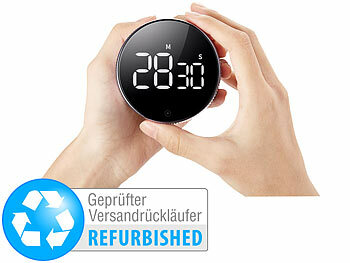 Küchen-Timer mit Magnet: CASAcontrol Digitaler Küchen-Timer mit Drehrad, LCD-Display, Versandrückläufer