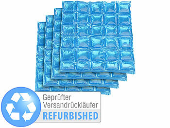 Flexibler Kühlakku: PEARL 4er-Set flexible Kühlkissen mit Kühlzellen, Versandrückläufer