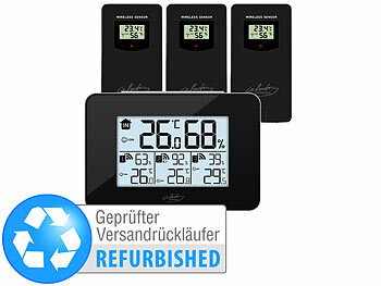 Wetter-Stationen: infactory Funk-Wetterstation mit 3 Funksensoren, Versandrückläufer