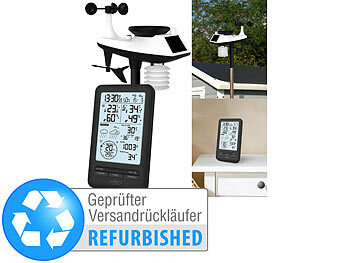 infactory Funk-Wetterstation mit Profi-Außensensor, Versandrückläufer