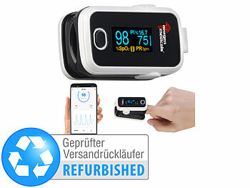 Puls-Oximeter: newgen medicals Medizinischer Finger-Pulsoximeter mit OLED-Display,Versandrückläufer 