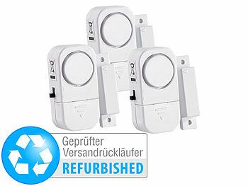 Alarm-Anlagen: VisorTech 3er-Set Mini-Tür- und Fensteralarme, 95 db, Versandrückläufer
