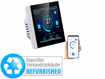 Wireless Thermostat: revolt WLAN-Fußbodenheizung-Thermostat mit Touchdisplay, Versandrückläufer 