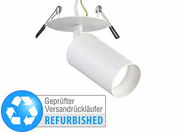 Wand- und Deckenleuchte: Luminea Schwenkbarer Alu-Wand- & Deckenspot, GU10-Fassung, Versandrückläufer
