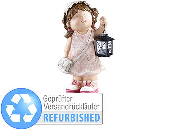 LED-Figur: Royal Gardineer Handbemalte Deko-Figur "Klein-Anne" mit Laterne Versandrückläufer