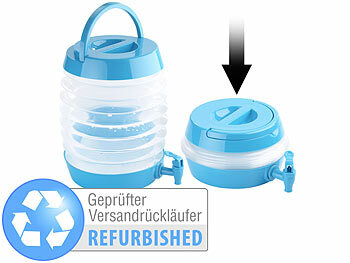 Semptec Urban Survival Technology Faltbare Wasserbehälter: Faltbarer  Wasserkanister mit Zapfhahn, 15 Liter, rund, für Trinkwasser  (Wasserbehälter
