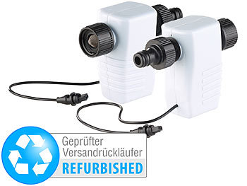 Hahnanschluss-Verteiler: Royal Gardineer Bewässerungs-Adapter mit Magnet-Ventil (Versandrückläufer)