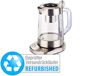 Rosenstein & Söhne 2in1-Wasserkocher & Teebereiter mit Senk-Sieb (Versandrückläufer)