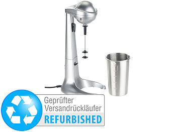 Shaker elektrisch: Rosenstein & Söhne Elektrischer Drink-Mixer mit Edelstahl-Becher (Versandrückläufer)