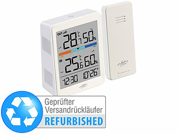 Funkthermometer außen: infactory Außen- und Innen-Thermometer und Hygrometer, Versandrückläufer