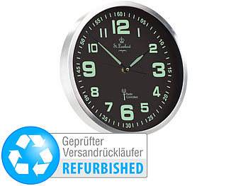 Funk-Wanduhr Retro: St. Leonhard Funk-Wanduhr mit Quarz-Uhrwerk (Versandrückläufer)