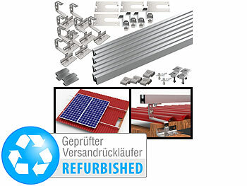 Solarbefestigungen: revolt 34-teiliges Dachmontage-Set für 2 Solarmodule, Versandrückläufer 