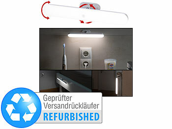 Lunartec Barre lumineuse LED rechargeable, capteur PIR, retour de marchandises disponible sur eMall