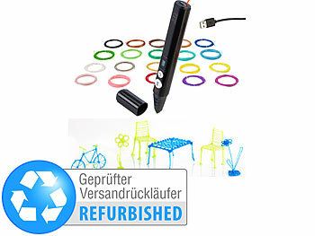 3D Stift Set: FreeSculpt Kompakter 3D-Stift, USB-C-Stromversorgung, Versandrückläufer