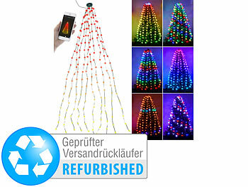 Lunartec Smarter LED-Tannenbaumüberwurf, 1,8 m, Versandrückläufer 