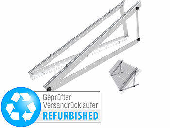 Solarhalterungen Wand: revolt Verstellbare Aluminium-Solarpanel-Halterung, Versandrückläufer